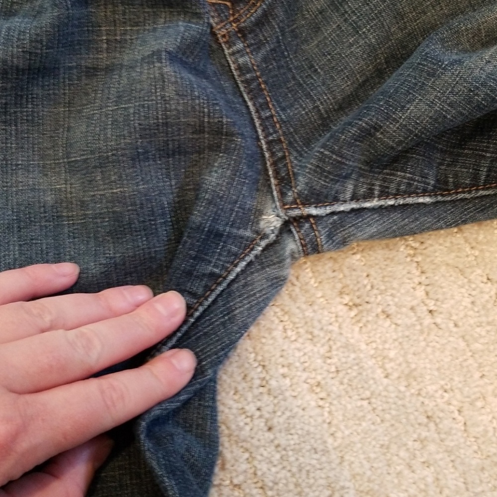 Calvin Klein distressed Rocker Skinnys - Picture 8 of 9